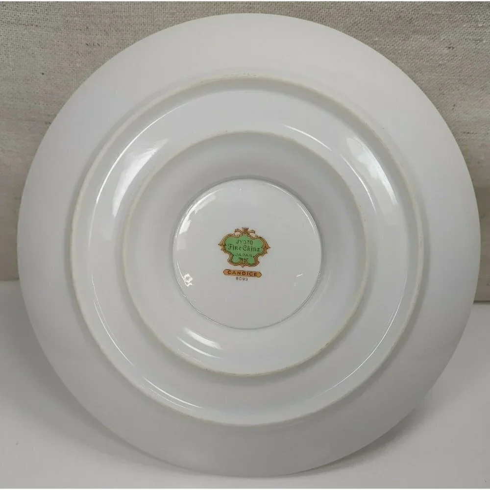 Vintage Jyoto Fine China Japan Candice 8093 Flower Ceramic White Gravy Boat